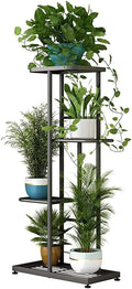 Suporte de Metal para Plantas de 4 Níveis para Uso Interno e Externo, Prateleira de Canto para Jardim, Varanda, Sala de Estar e Pátio