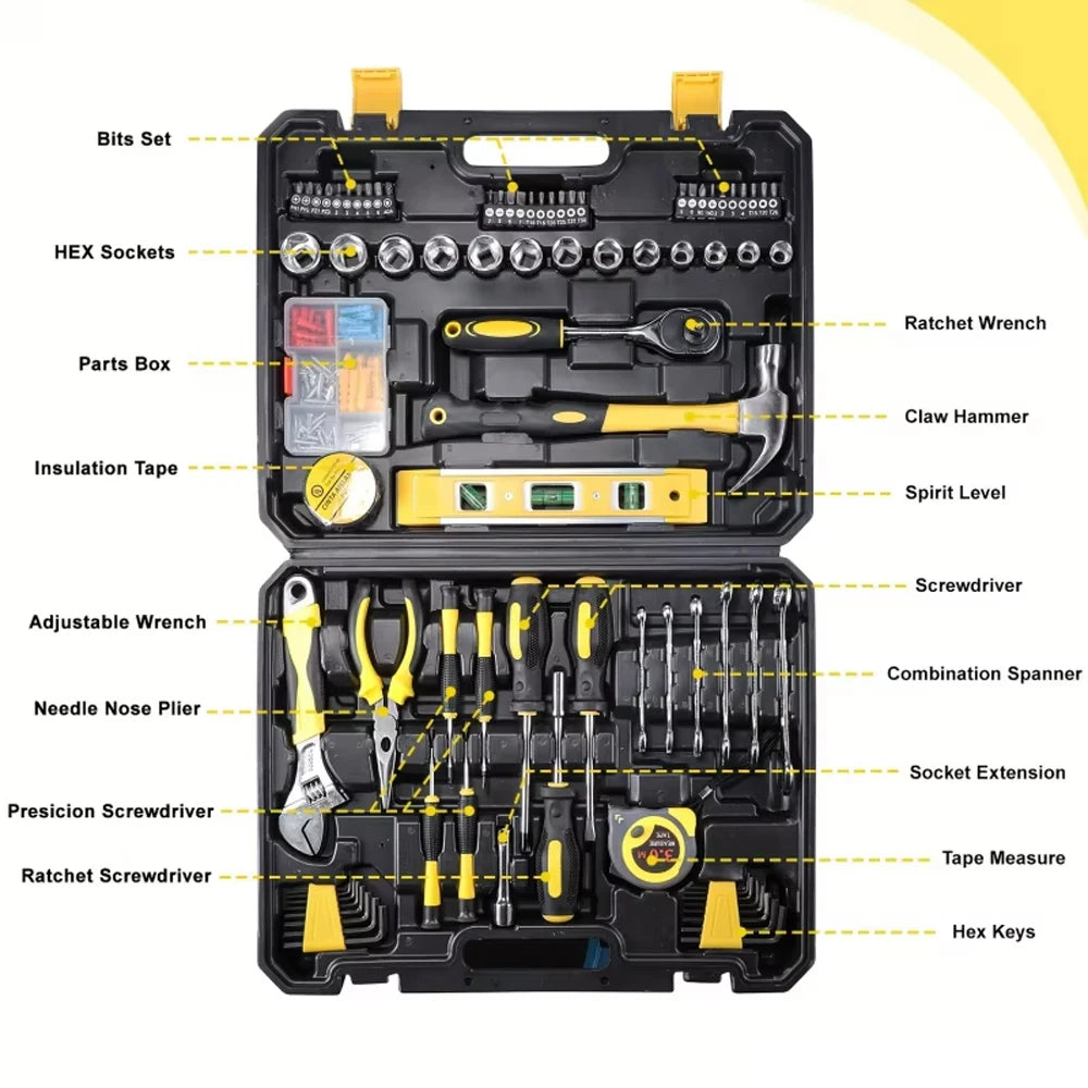108 Pçs/set Kit de Ferramentas de Acmount Kit de Ferramentas Domésticas DIY Conjuntos de Ferramentas Domésticas para Reparação e Manutenção Doméstica