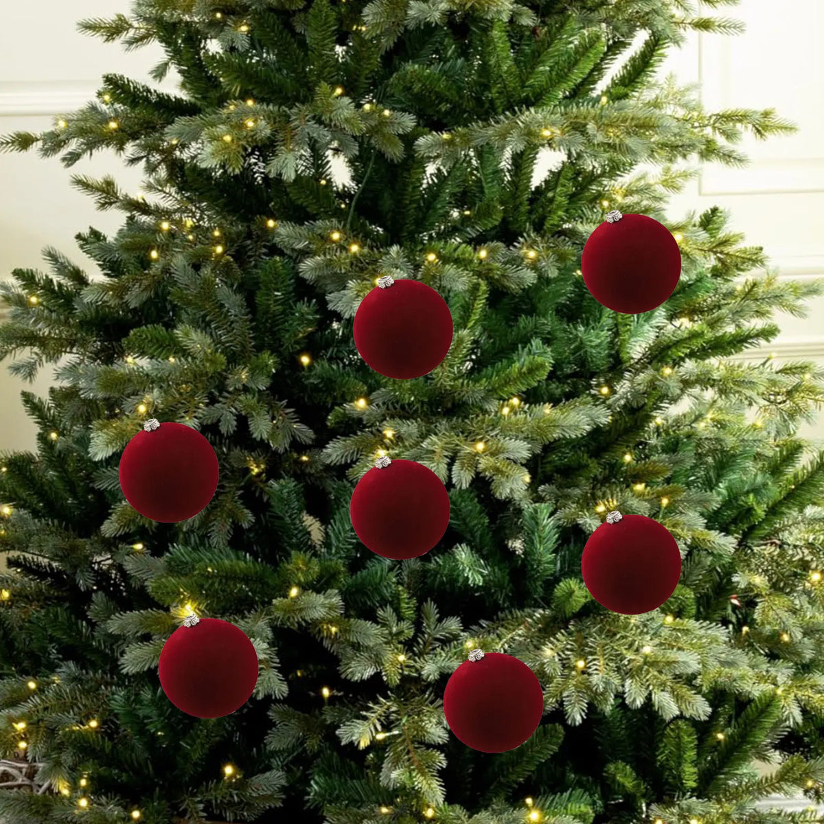 9 pçs 10cm bola de natal ornamentos árvore de natal pendurado pano de veludo bolas decorativas festa em casa decoração da árvore de natal ano novo