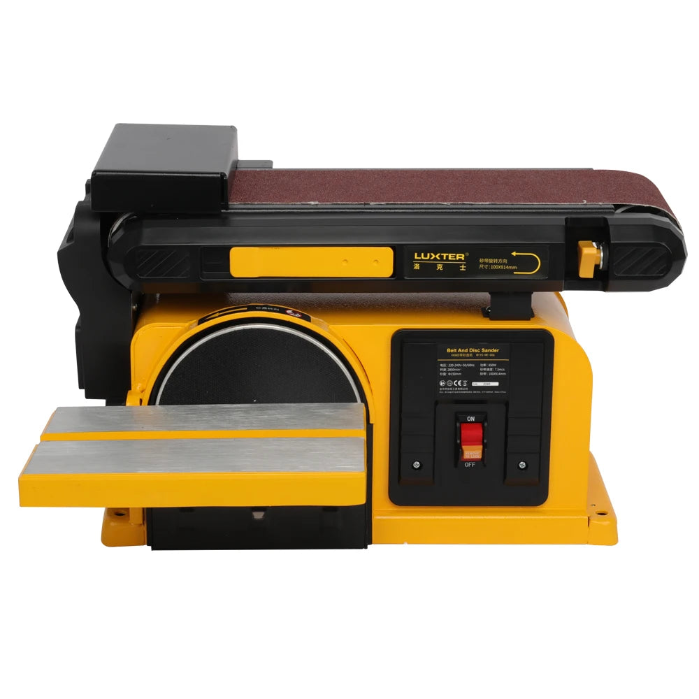 Lixadeira de Cinta e Disco Profissional 650W 100x914mm com Disco de 150mm para Plástico