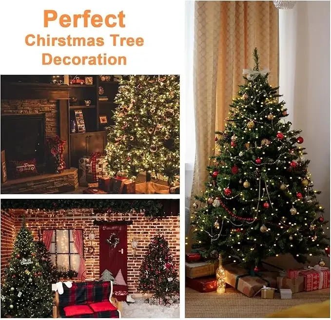 Luzes led para árvore de natal, guirlanda de ano novo para pátio, jardim, 1.5m/2m/3m, luz cascata, decoração de natal 2025