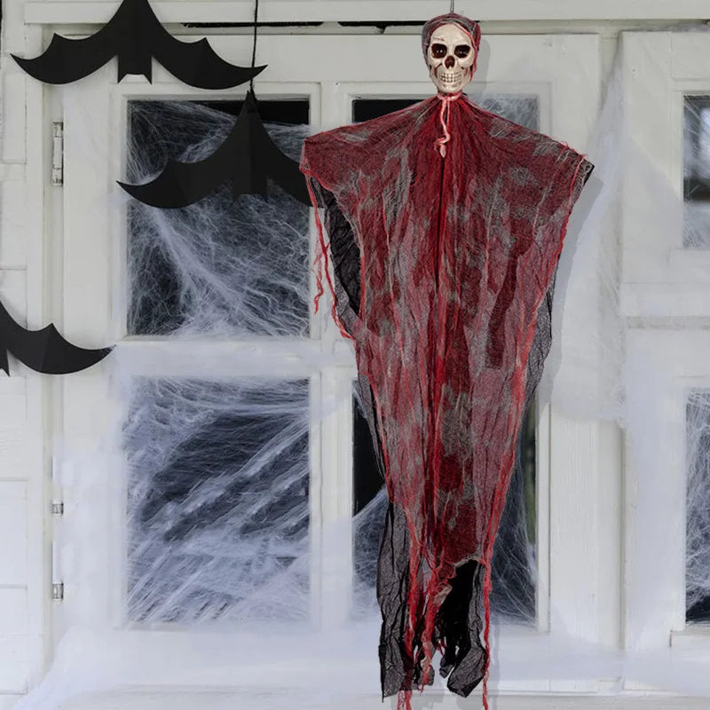1pc 90cm decoração de halloween esqueleto fantasmas pendurado decoração decorações para ao ar livre indoor festa barra assustador adereços cemitério decoração