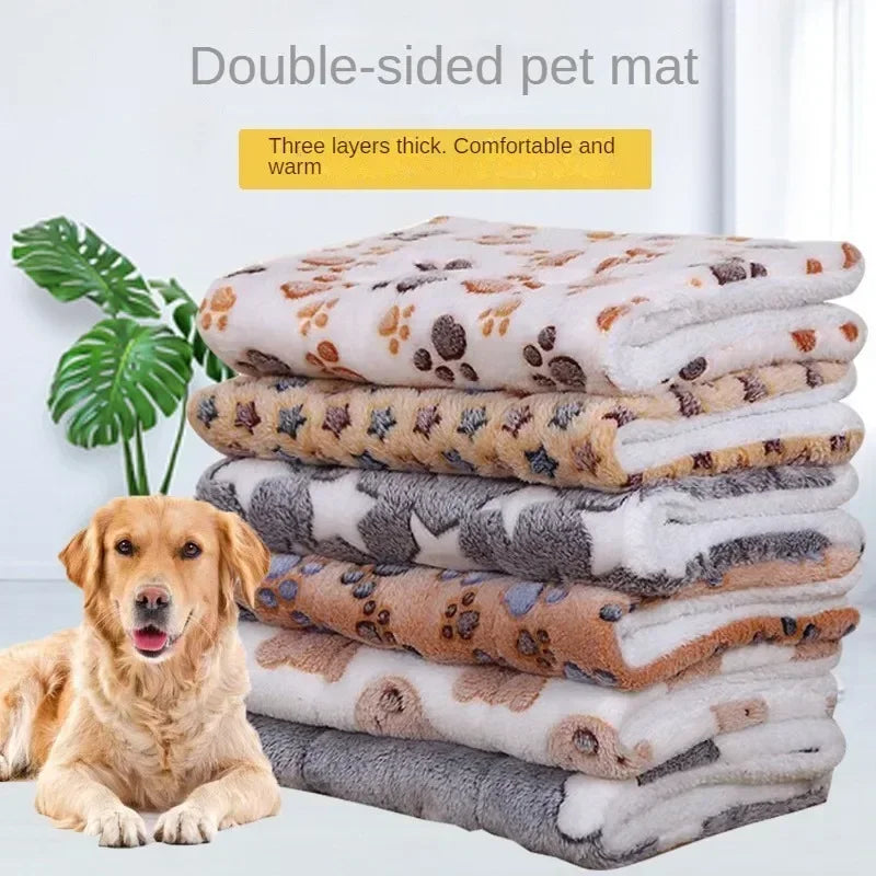 Tapete Dupla Face para Pets, Cama de Pelúcia Curta para Gatos e Cães Pequenos, Almofada Fofa para Animais de Estimação, Manta Quente para Gatinhos, Sofá-Cama para Gatos