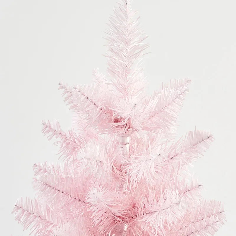 Árvore de Natal artificial, verde e rosa, modelo clássico, com suporte de plástico, acessórios de decoração natalina, presente.