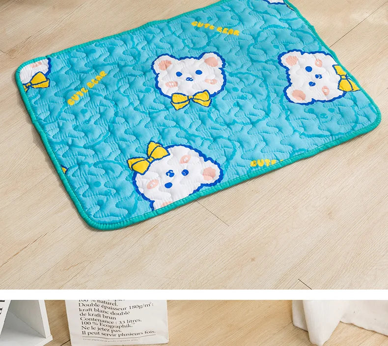 Tapete antiderrapante para animais de estimação, tapete para dormir especial de algodão para gatos, verão, confortável e respirável, produtos para animais de estimação