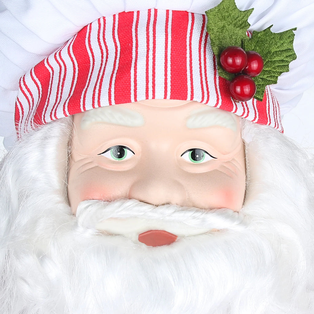 Decoração de Natal Chef de Cozinha em Pé Papai Noel Natal Gingerbread Chef Papai Noel Estatueta