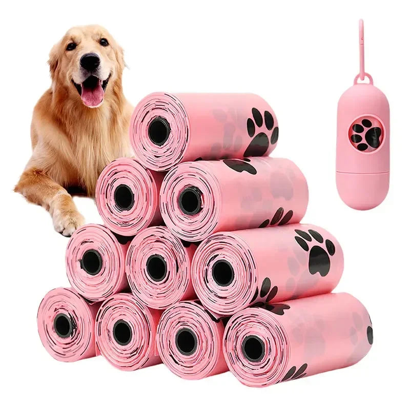10 rolos saco de cocô do cão limpeza ao ar livre saco de cocô ao ar livre limpo animais de estimação suprimentos para cão 15 sacos/rolo recarga saco de lixo suprimentos para animais de estimação