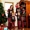 Pijamas de natal família olhar roupas papai noel impressão roupa interior feminina combinando conjunto casual solto sono roupas masculinas