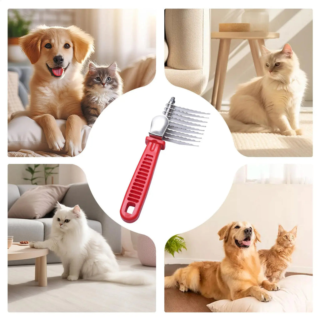 Escova Desembaraçadora para Pets, Escova de Tosa para Remoção de Pelos, Escova Suave para Desembaraçar Pelos, Ferramentas para Gatos, Uso Interno e Externo