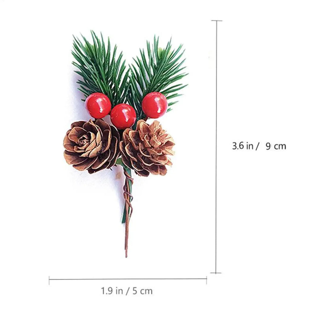 Decoração de natal picaretas 10 peças decoração artificial do feriado ramos de natal decorativos para cartões de felicitações de configuração de casamento