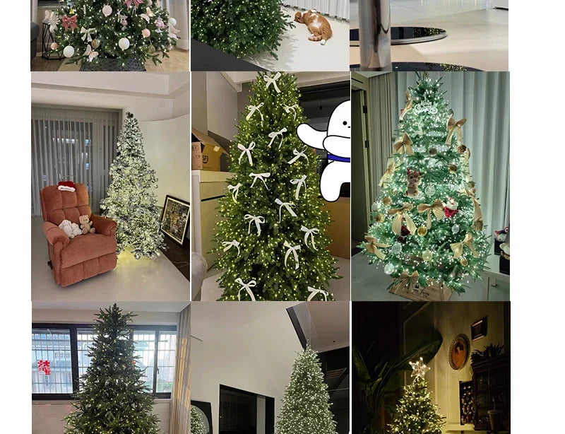 Guirlanda de Natal com Estrelas Cintilantes para Decoração de Ambientes, Luzes de Fada de Natal, Luzes de Fio de Cobre Verde com Plugue, 100m 200m 300m