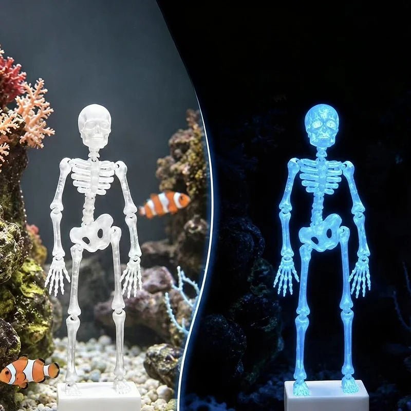 Decoração de Aquário de Halloween: Esqueletos Dançantes de Resina para Aquário com Bolhas - Kasa & Pet