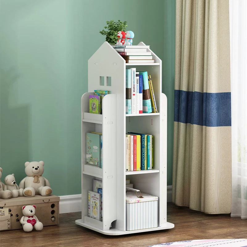 【Breeins】Madre de casa infantil, estante rotativa, livros, brinquedos, organizador de armazenamento, prateleira, armário, decoração de casa
