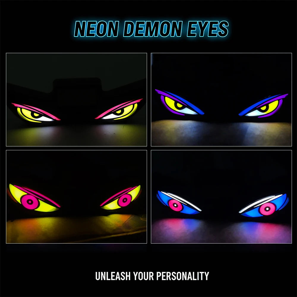 2026 Solar LED Devil Eyes Windshield Warning Flashing Signal Indicator Car LED Ambient Lights with Suction Cup for Auto Window