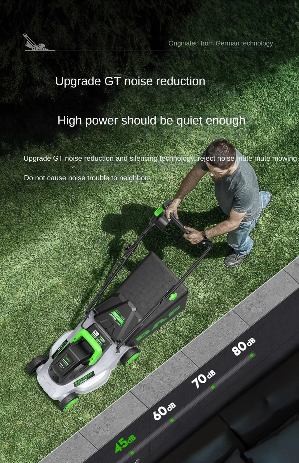 Cortador de grama elétrico de alta potência – perfeito para jardas grandes, eficiência estilo push e operação com fio incluída