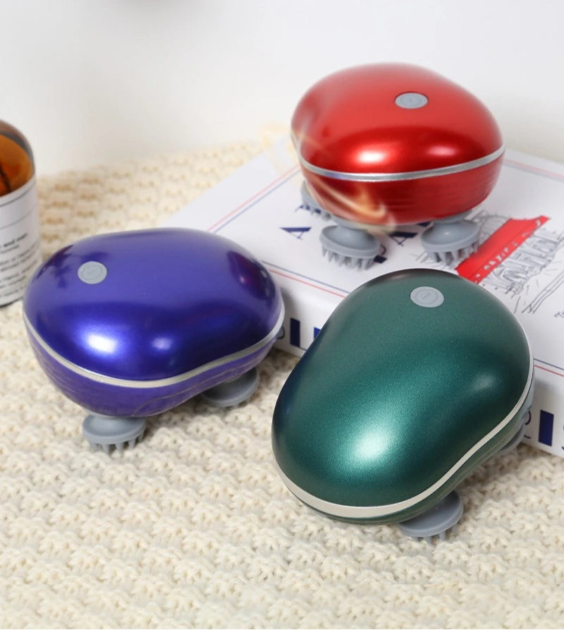 Animal de estimação cabeça elétrica massageador instrumento multi-funcional carregamento gato descompressão relaxar tecido amassar produtos vibratórios para animais de estimação