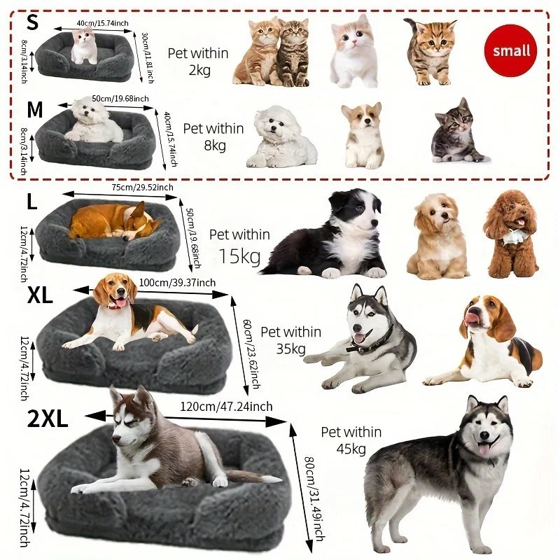 Cama para Cães de Inverno, Cama Quente para Filhotes, Sofá para Animais de Estimação, Tapete para Gatos Pequenos, Suprimentos para Pets, Cestas Grandes, Camas para Cães de Porte Médio, Casinha Grande para Cães