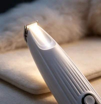 Aparador de Pelos Sem Fio HTMCK com LED, Baixo Ruído e à Prova d'Água para Cães e Gatos