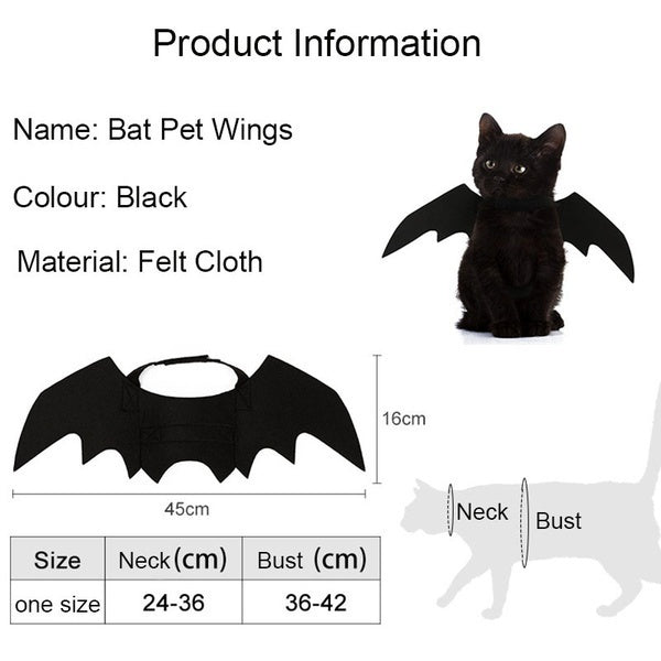 Halloween bonito roupas para animais de estimação preto morcego asas arnês traje cosplay gato cão festa de halloween para suprimentos para animais de estimação