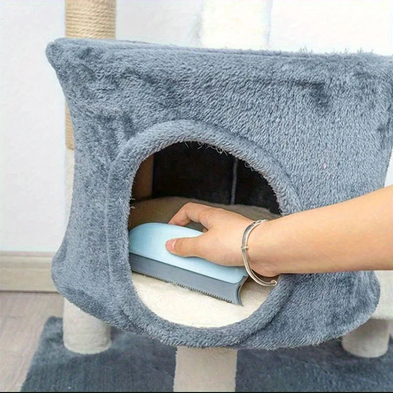 Escova para Limpeza de Pelos de Animais de Estimação, com cerdas de borracha anti-riscos - Adequada para gatos, Escova potente para pelos de cães - Alta eficiência