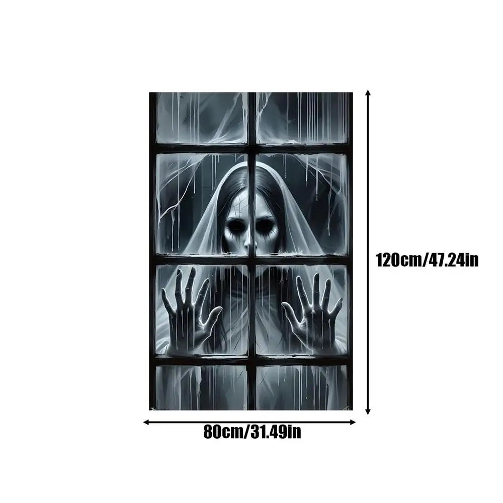 Decorações Assustadoras para Janela de Halloween, Pôster de Fantasma Suspenso com Efeito 3D para Festas e Casas Assombradas - Kasa & Pet