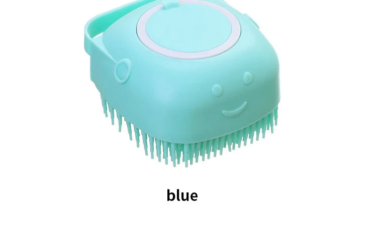 Escova de banho para animais de estimação, massageador de silicone macio, gel de banho, ferramentas limpas, pente, limpeza de cães e gatos, suprimentos de limpeza