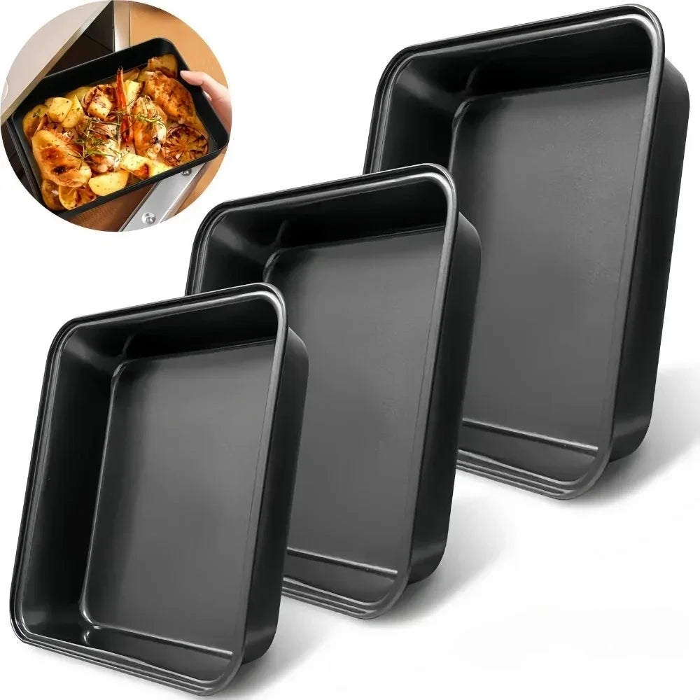 Aço carbono antiaderente assadeira retangular bandeja de cozimento pão torrado bolo bakeware diy pastelaria pan prato utensílios de cozinha Kasa & Pet Store