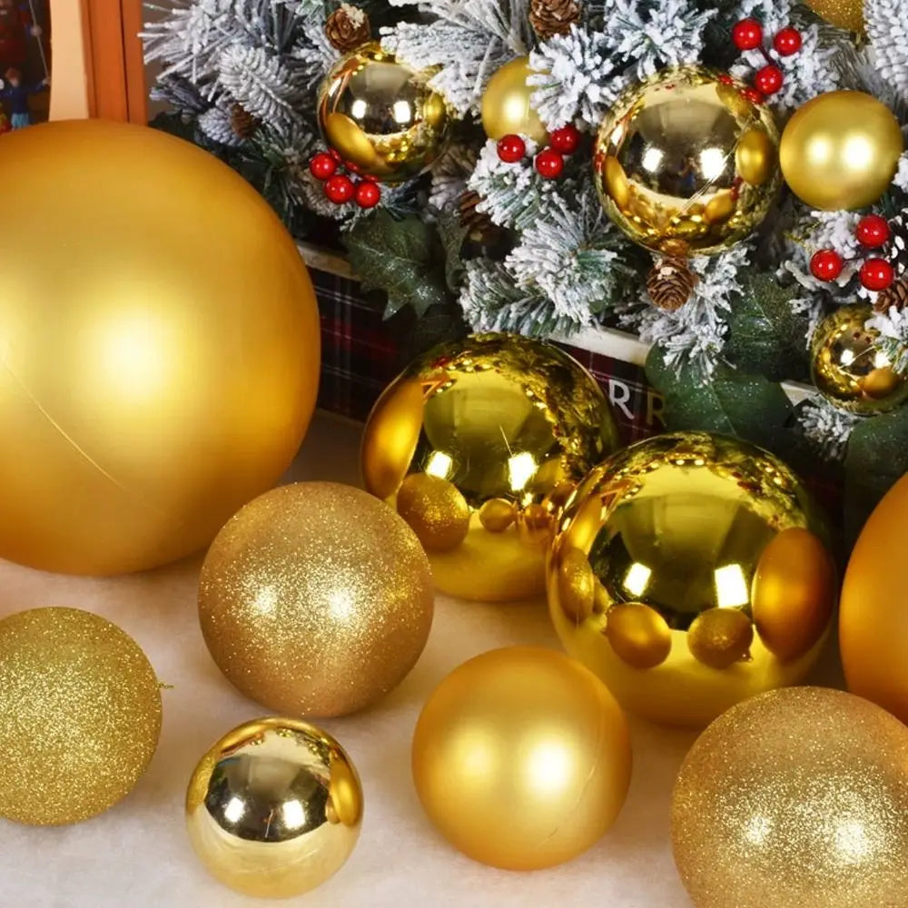Decoração de férias 12/15/20cm bola de natal acabamento fosco formato de bola decoração de ano novo barra de bola fosca teto