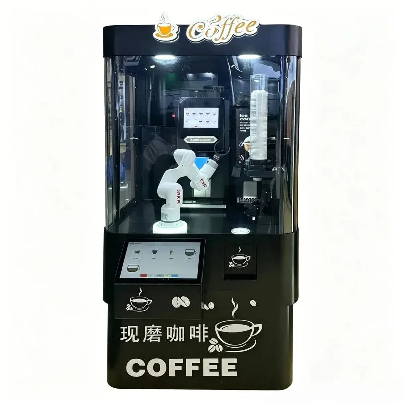 Máquina de Fazer Café com 20+ Sabores Personalizados e Braço Robótico de 6 Eixos para Latte Art