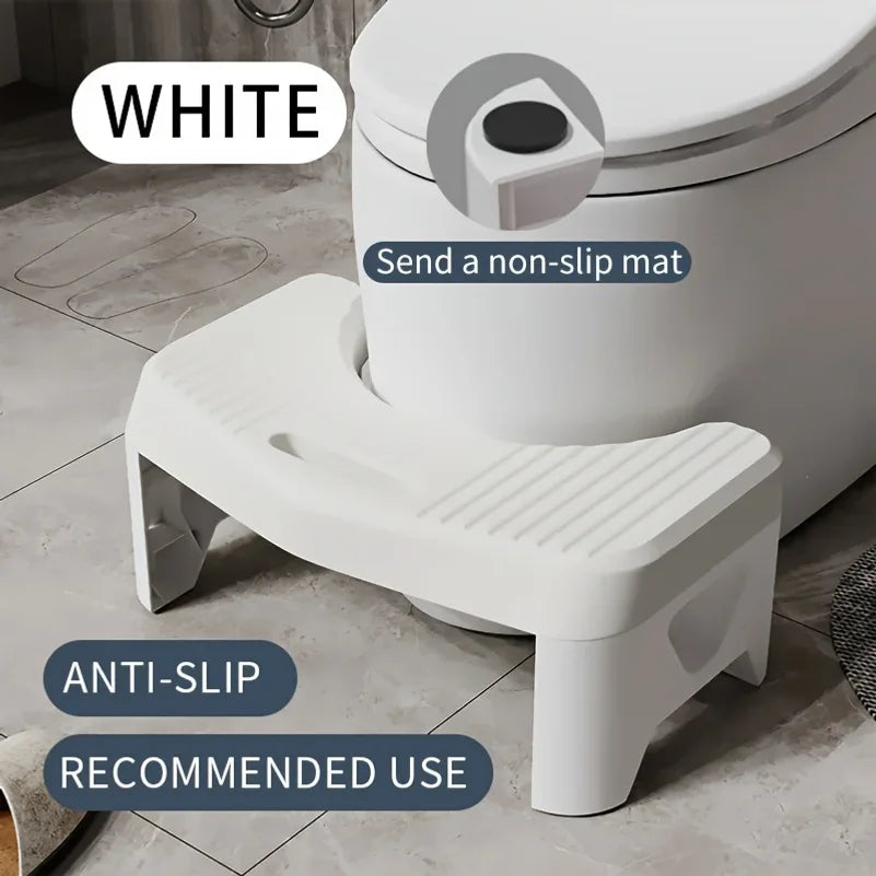 1Pç Banquinho de Apoio para Vaso Sanitário, Banquinho Confortável para Banheiro para Adultos, Crianças e Gestantes, Auxiliar de Agachamento, Antiderrapante e Espesso
