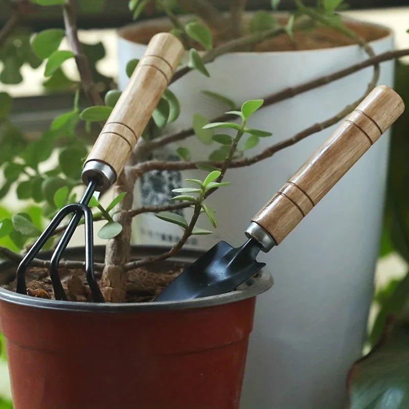 Mini Kit Jardinagem com Rake Trowel e Pá, Garden Tool Set, Plantas Suculentas e Cultivo do Solo