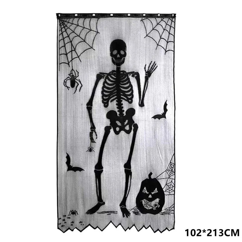 Kit de Decorações de Halloween: Toalha de Mesa com Teia de Aranha, Caminho de Mesa, Decoração para Lareira, Toalha de Mesa com Renda e Teia de Aranha, Decoração para Festa de Halloween - Kasa & Pet