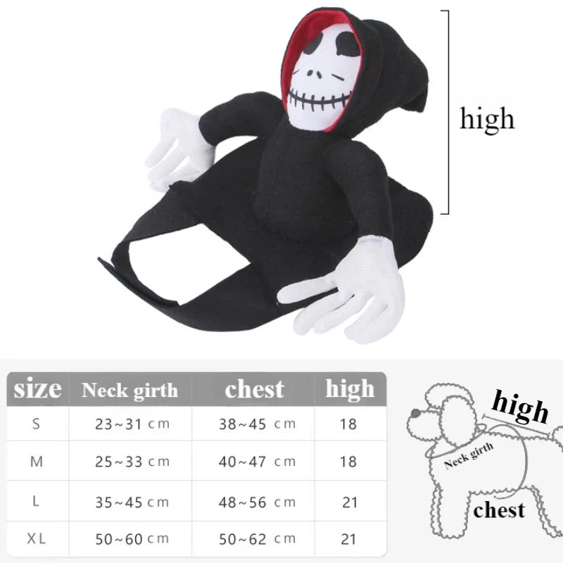 Halloween Pumpkin Pet Costume, Trajes de gato preto para cães, Cosplay para animais de pequeno a grande porte