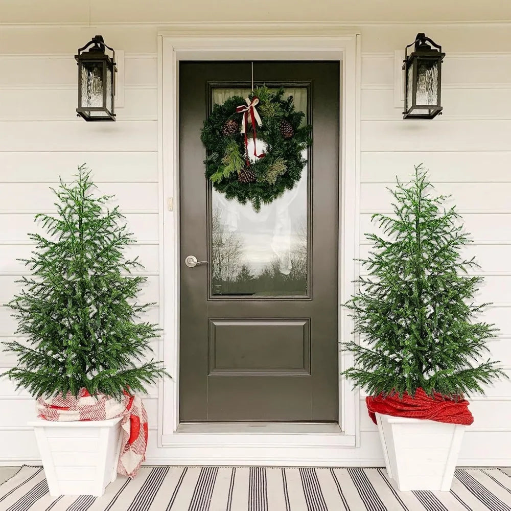 1Pç Ramo de Pinheiro Artificial de 60CM, Árvore de Natal Falsa para Varanda, Decoração de Natal Interna e Externa, Decoração para Casa e Jardim