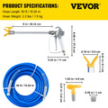 Kit de mangueira de spray de tinta mal ventilada SucceBuy 50 pés 3600 psi tubo de fibra de alta pressão pólo de haste de 8 polegadas incluindo 517 ponta e proteção de ponta