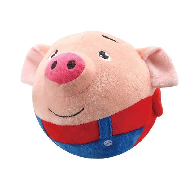 Brinquedo Eletrônico para Animais de Estimação, Bola para Gato, Bola Saltitante para Cães, Bola com Música e Vibração, Bola Interativa para Mastigar, Brinquedo de Pelúcia em Movimento para Cães