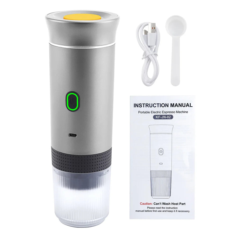 Máquina de café portátil 3 em 1, cafeteira expresso para carro, casa, acampamento, viagem, cápsula em pó, cafeteira automática
