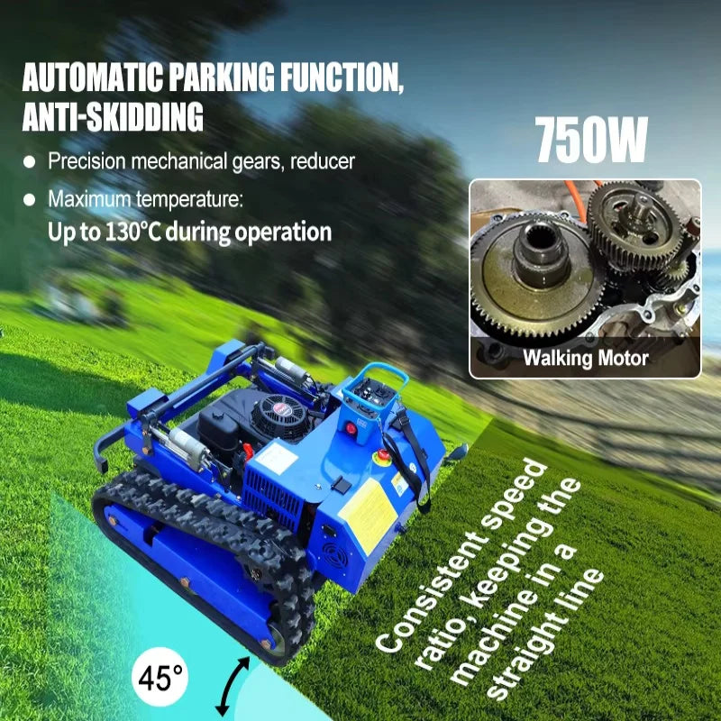 Cortador de grama com controle remoto personalizado, cortador de grama sem fio autopropelido de 4 tempos com motor elétrico, adequado para gramados de jardim