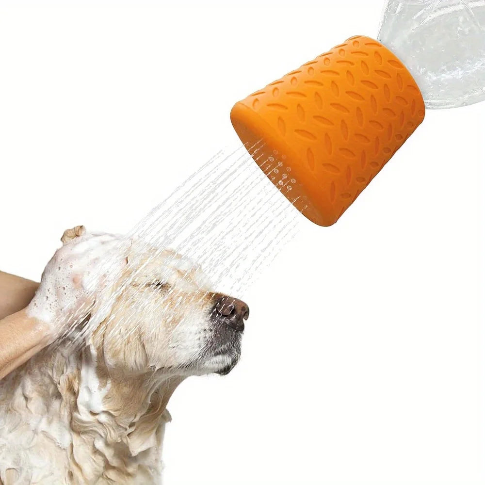 Chuveiro Portátil para Animais de Estimação - Pulverizador de Silicone Ajustável para Cães e Gatos, Fluxo de Água Suave para Animais de Estimação em Ambientes Internos e Externos