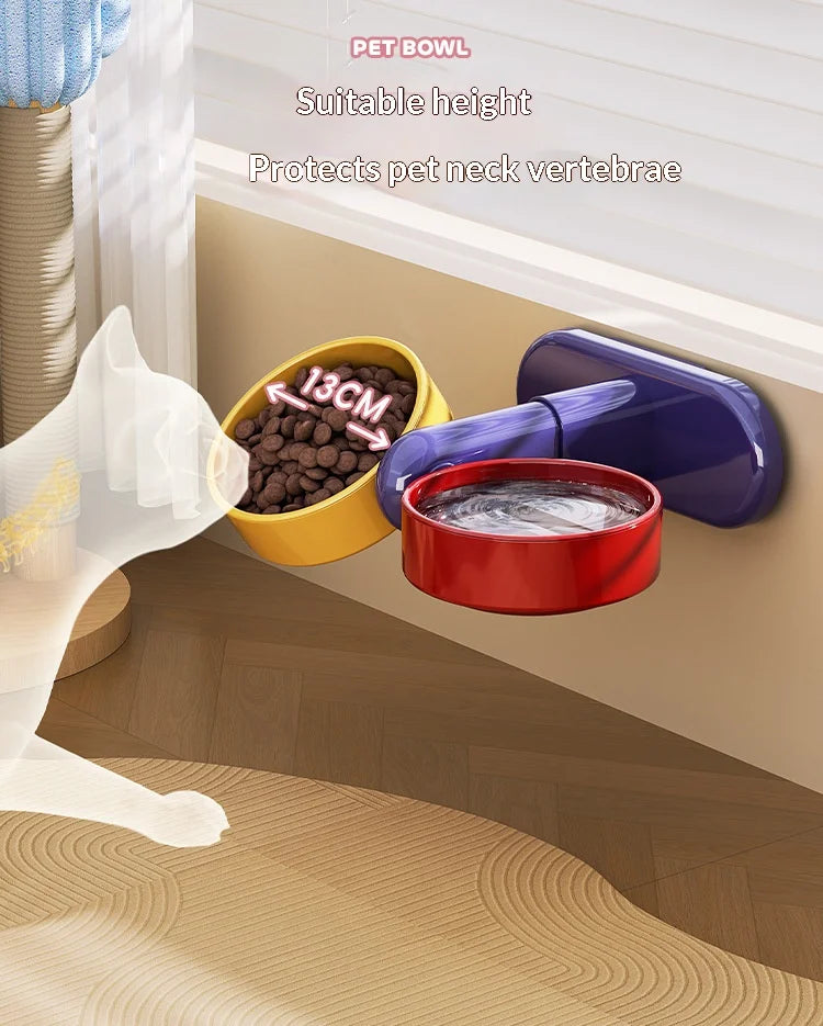 Suprimentos para animais de estimação: Tigelas para gatos/tigelas de água, tigelas para cães, tigelas para animais de estimação resistentes a quedas, com altura ajustável.
