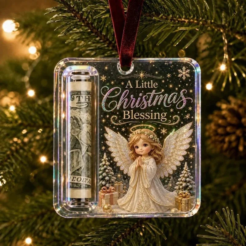 Ornamento de Natal para Presente em Dinheiro: Artesanato em Acrílico, Decorações de Fim de Ano, Presentes para Pessoas
