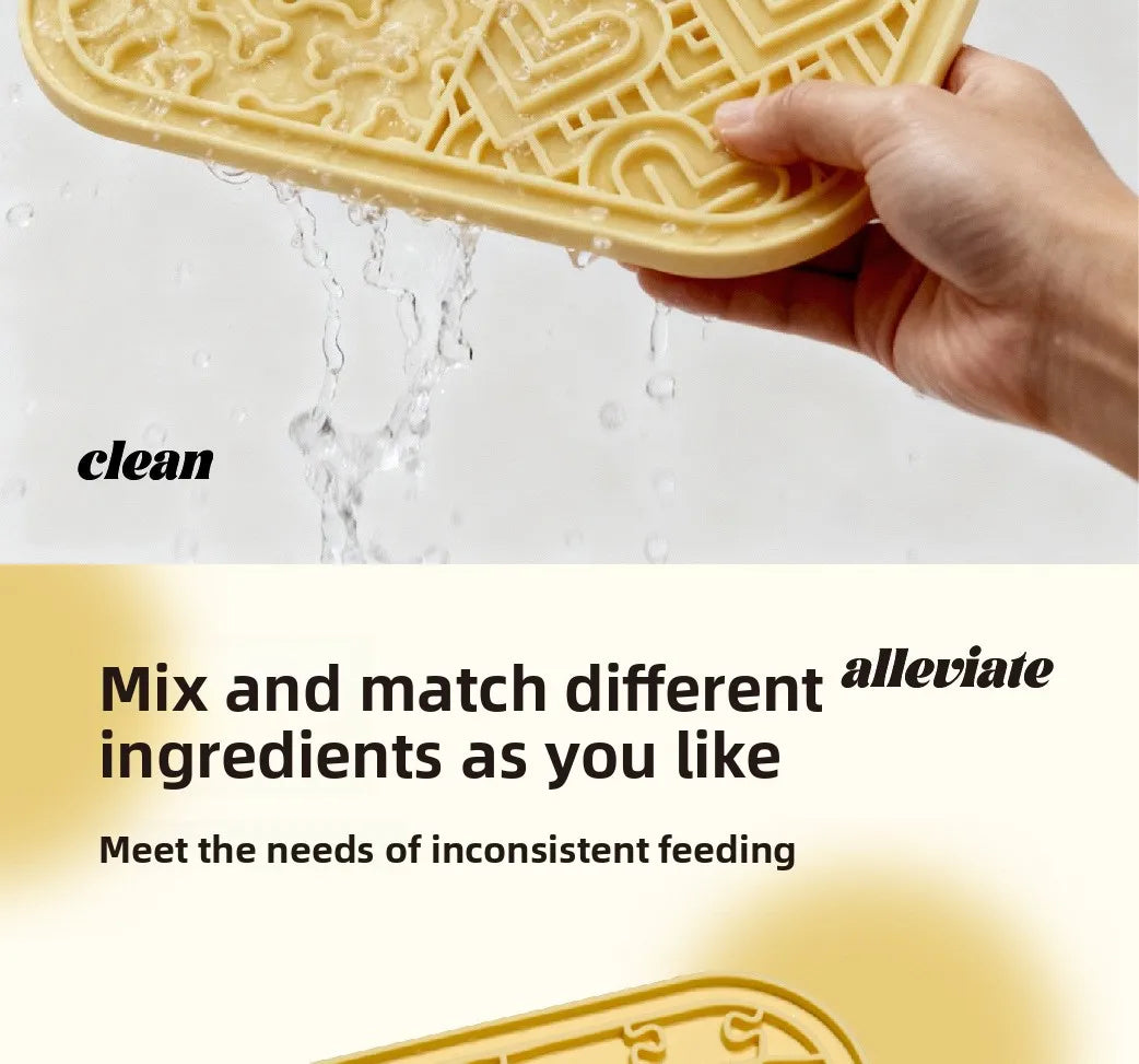 Tapete de Silicone para Lamber para Cães e Gatos, Almofada de Alimentação Lenta, Alívio da Ansiedade, Banho e Higiene, Suprimentos para Animais de Estimação