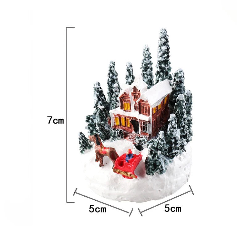 Decorações de natal led luzes da noite luminosa micro paisagem casa presente criativo das crianças natal ano novo ornamentos
