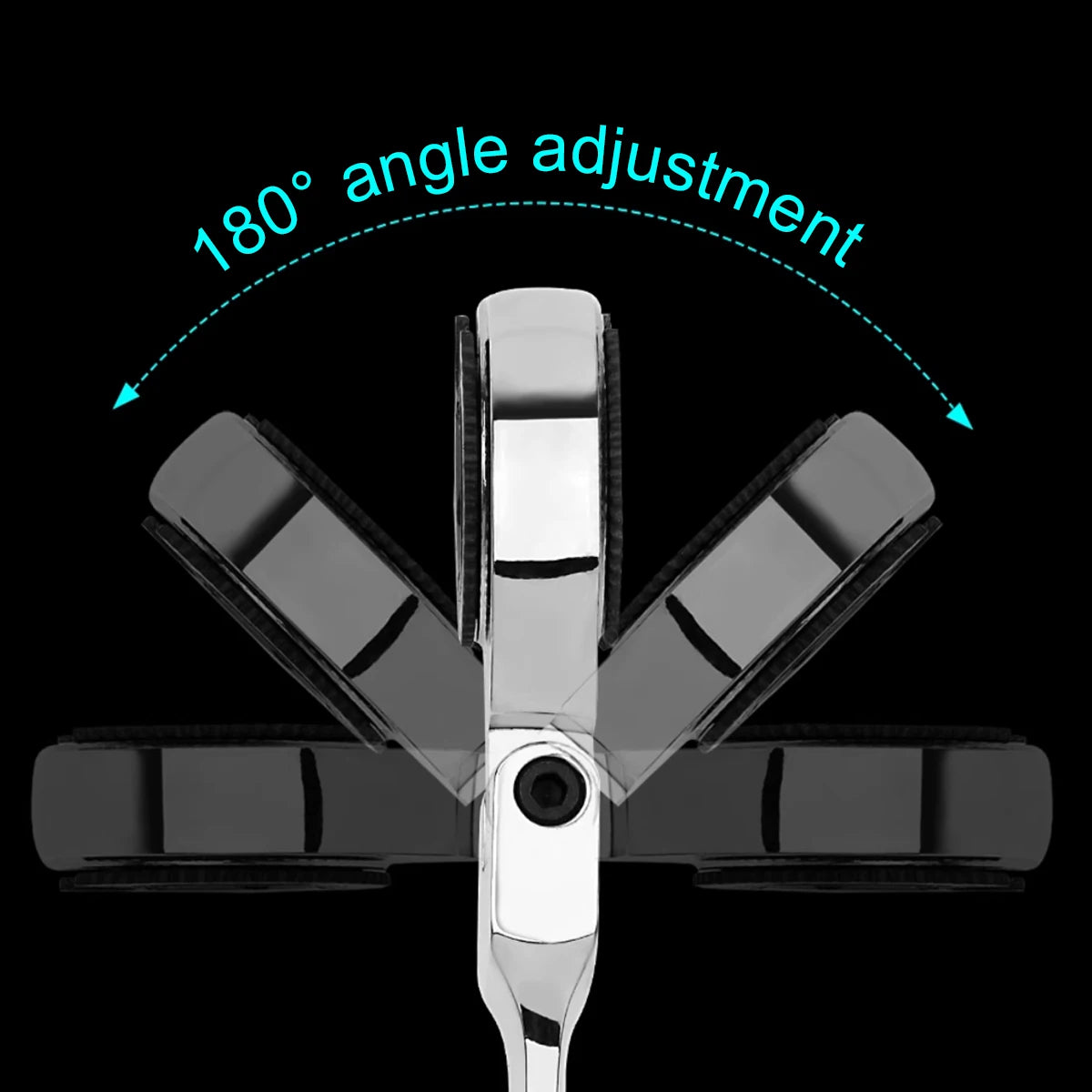 1 chave de catraca de cabeça flexível aberta dos pces, chave de catraca métrica com 72 dentes, chave de catraca de tubulação de aço cromo vanádio