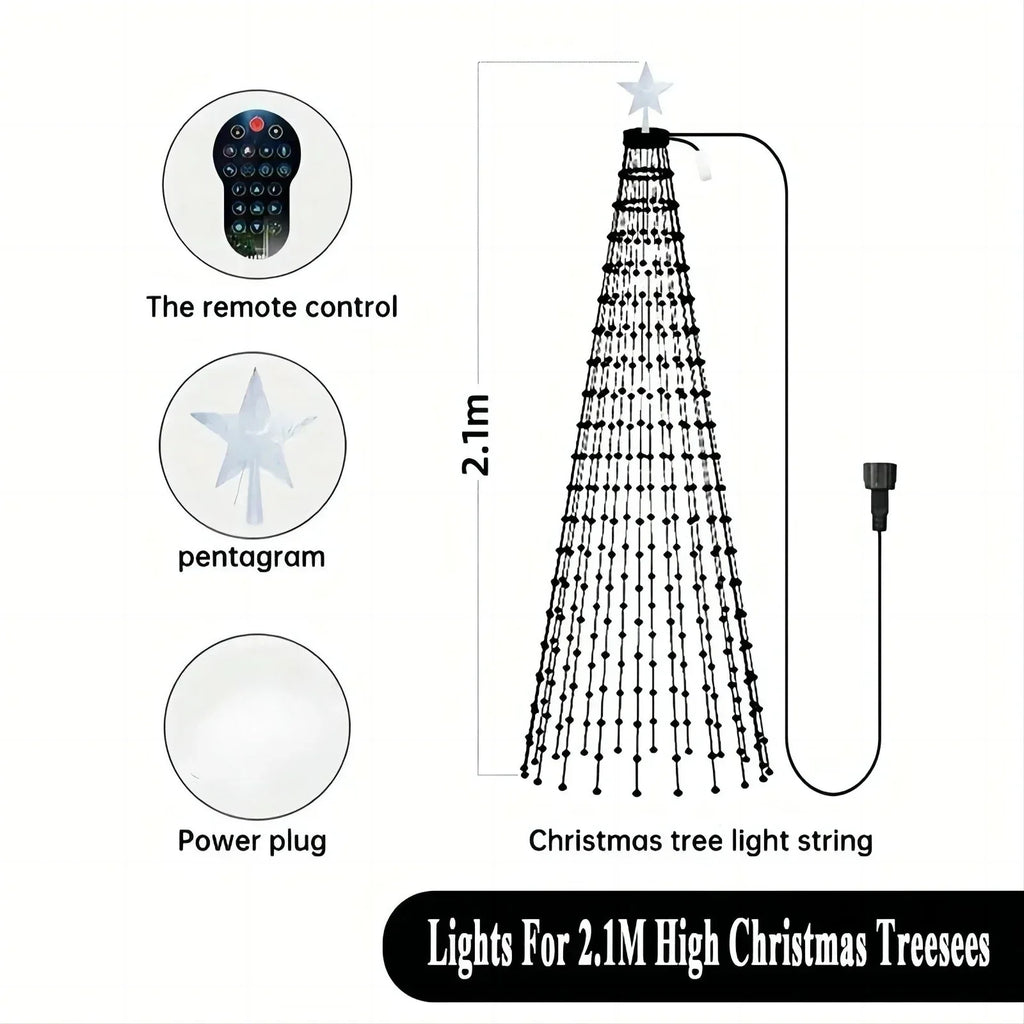 Luzes de Natal de 7,87 pés com 400 LEDs, Luzes de Cordão LED RGB Inteligentes IP68 para Decoração de Feriados em Árvores Internas e Externas com Controle por Aplicativo