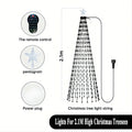 Luzes de Natal de 7,87 pés com 400 LEDs, Luzes de Cordão LED RGB Inteligentes IP68 para Decoração de Feriados em Árvores Internas e Externas com Controle por Aplicativo