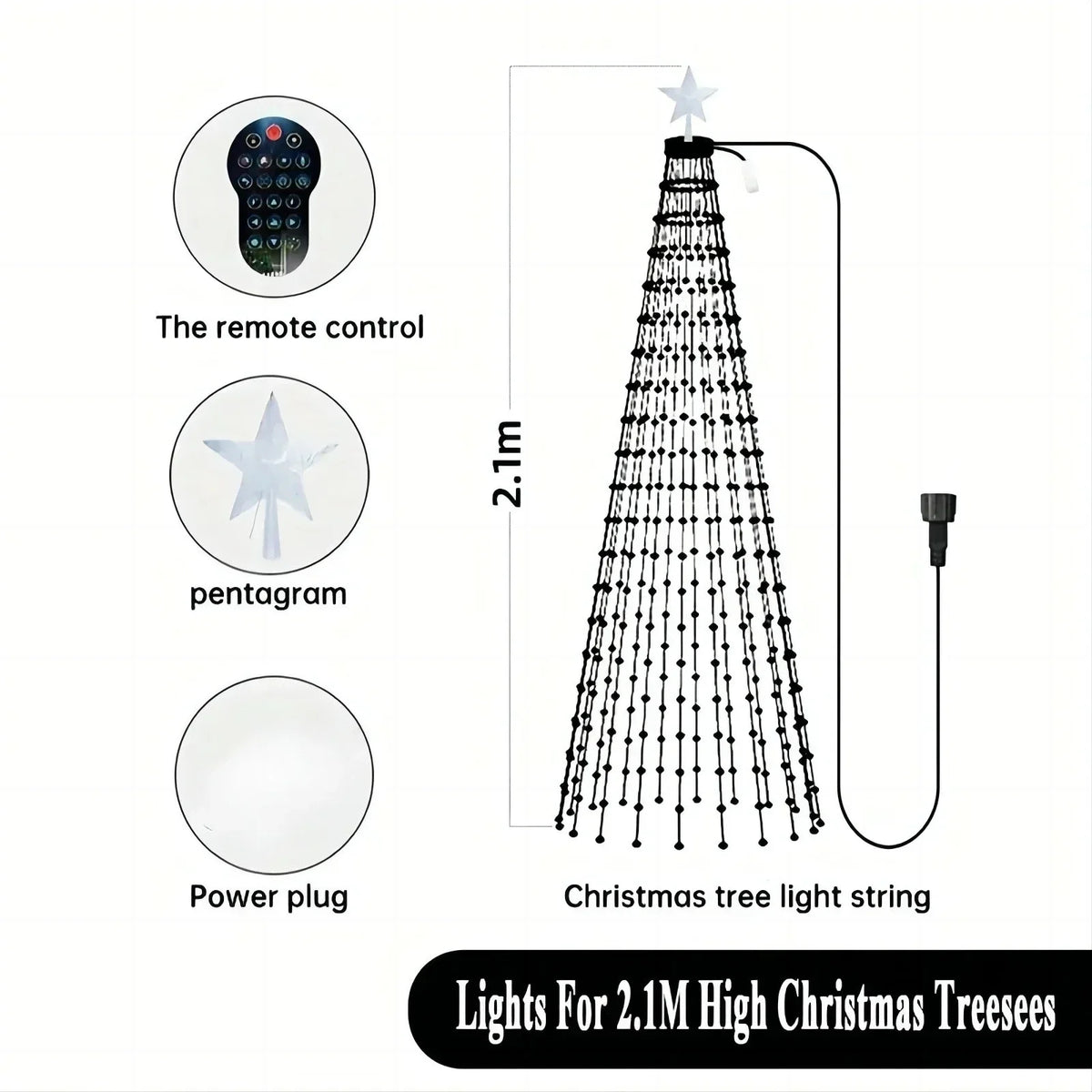 Luzes de Natal de 7,87 pés com 400 LEDs, Luzes de Cordão LED RGB Inteligentes IP68 para Decoração de Feriados em Árvores Internas e Externas com Controle por Aplicativo