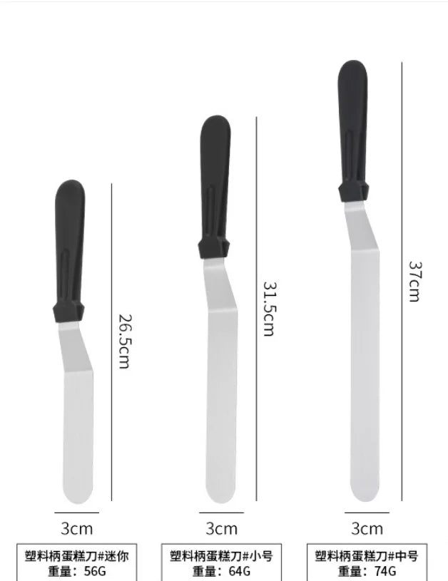 Espátula de Confeiteiro Angulada em Aço Inoxidável, Faca de Paleta Curva com Lâmina Deslocada, Espátula Profissional para Glacê e Creme para Bolos e Doces