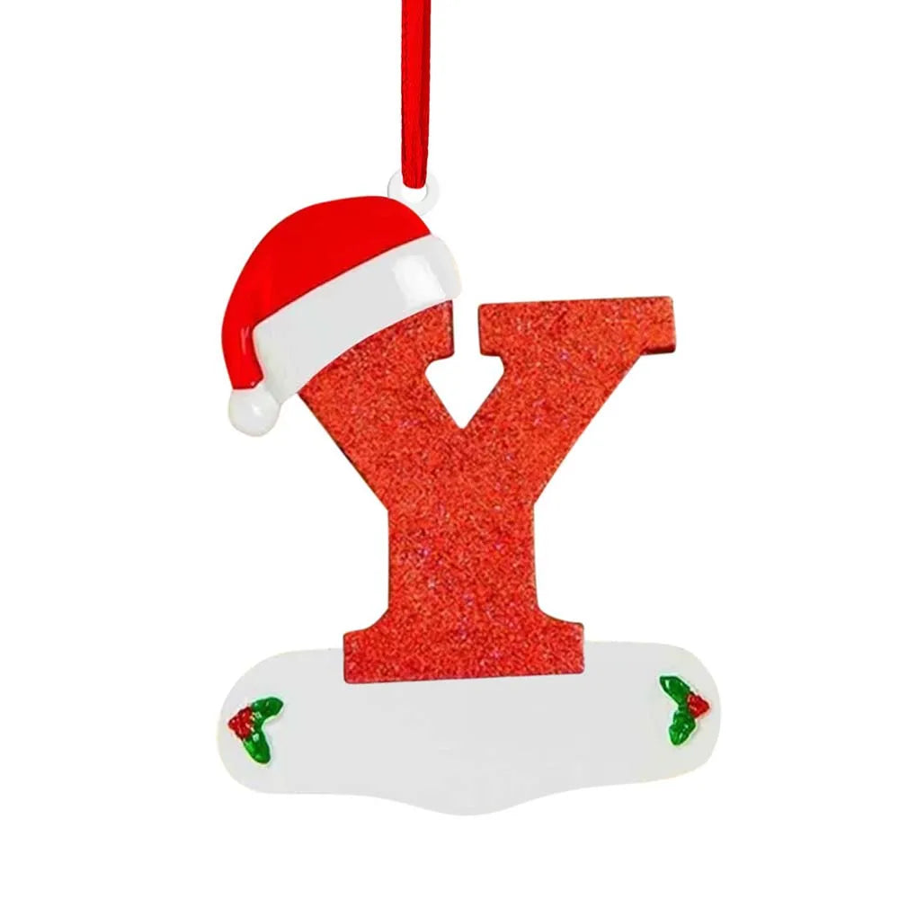 Personalize Decoração De Natal, 26 Letras, Pingente para Árvore De Natal Decor,DIY Nome Ornamento