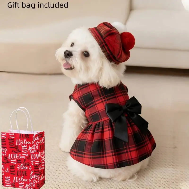 Roupa para Cães e Gatos: Colete Xadrez com Gravata para Cães Pequenos e Médios, Casaco de Primavera Verão para Cachorros, Teddy Bear, Pomeranian, Fantasia para Pets